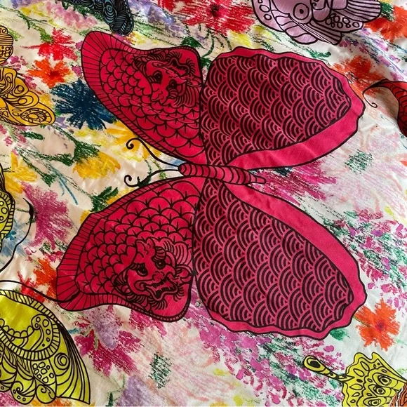 New Ultrachic wrap dress floral Chinese dragon butterfly print limited edition - Picture 7 of 16